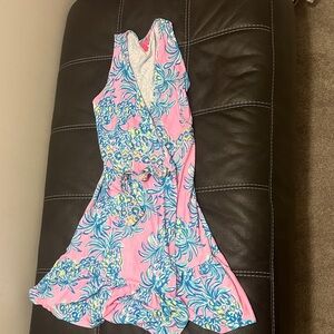Lilly Pulitzer Pink and Blue Tropical Dress